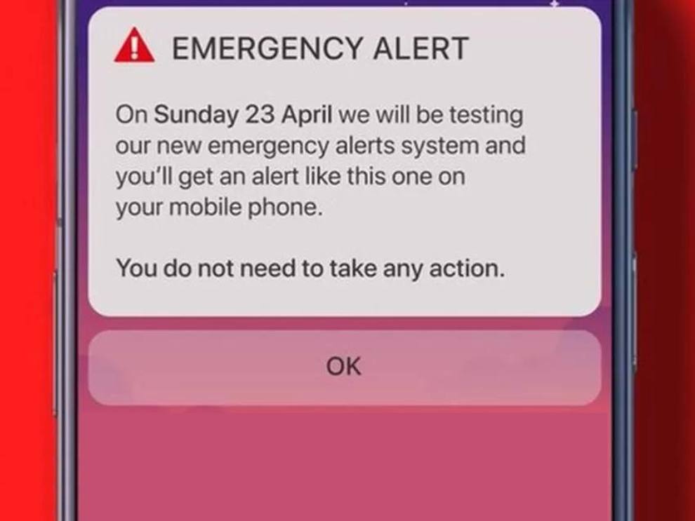 an example of a genuine emergency alert