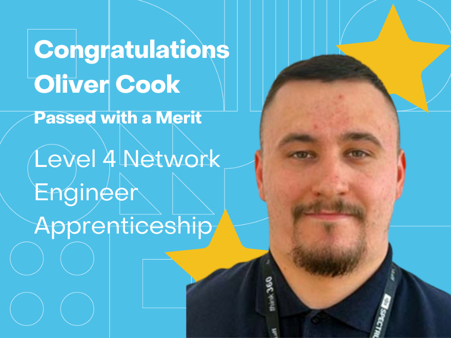 Oliver Cook Passes his Level 4 Apprenticeship