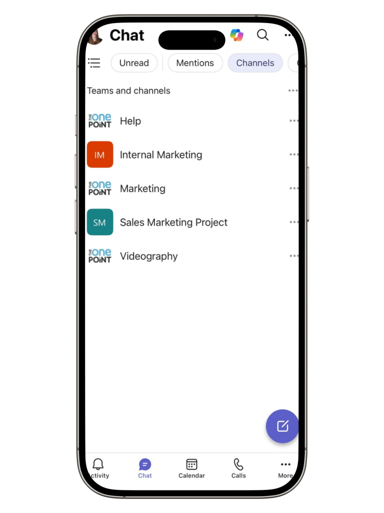 IPhone Teams Demo | The One Point