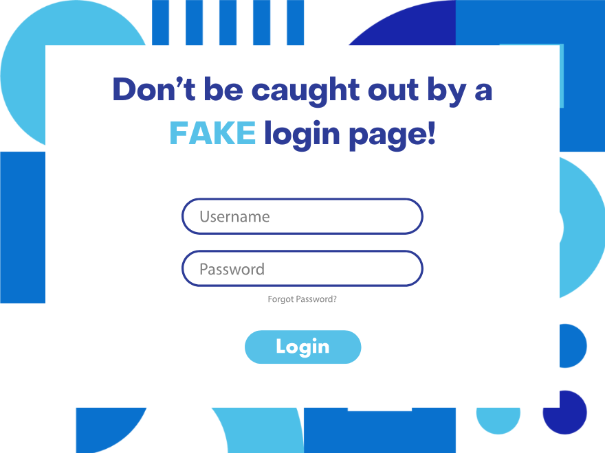 Fake login page blog